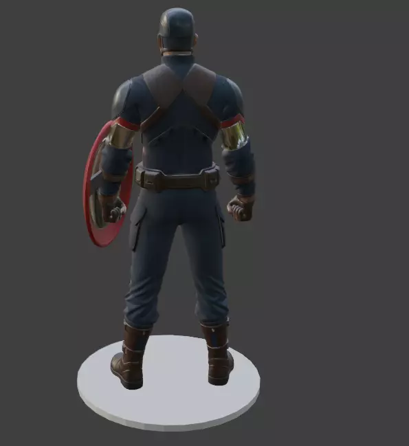 Captain America 3D Model 3D Printing 3D print model_3