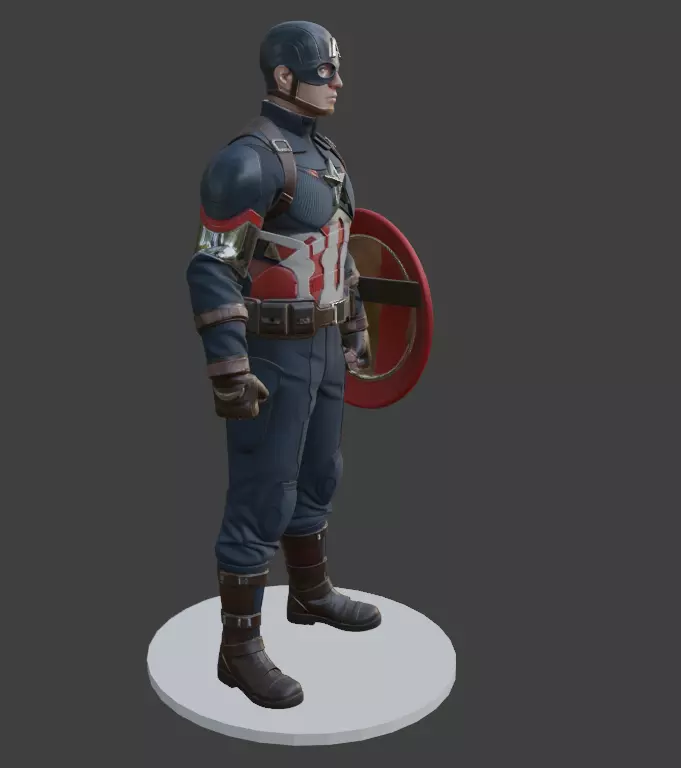 Captain America 3D Model 3D Printing 3D print model_2