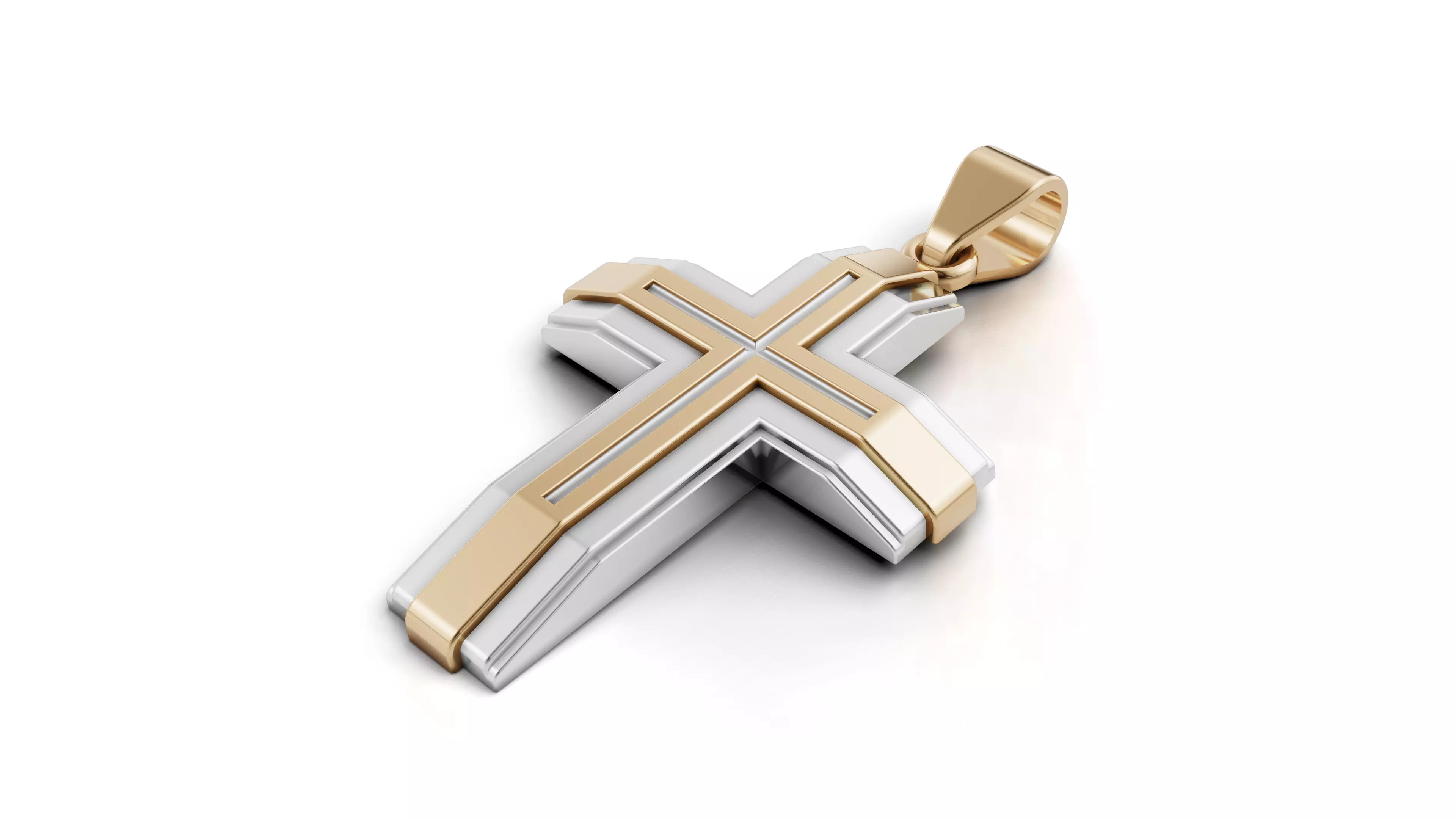 Cross minimalism Pendant 3D print model