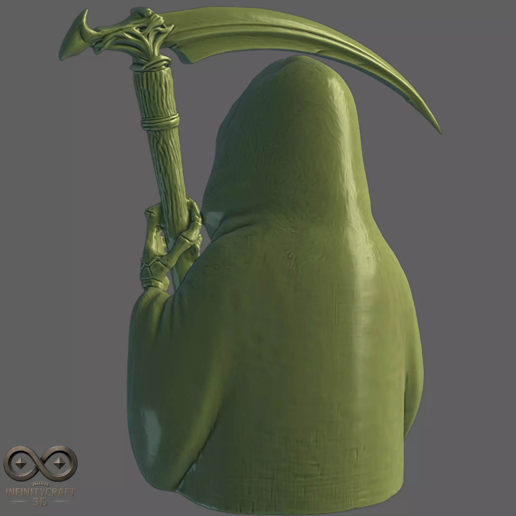 Digital Reaper AI Grim Statue 3D print model_4