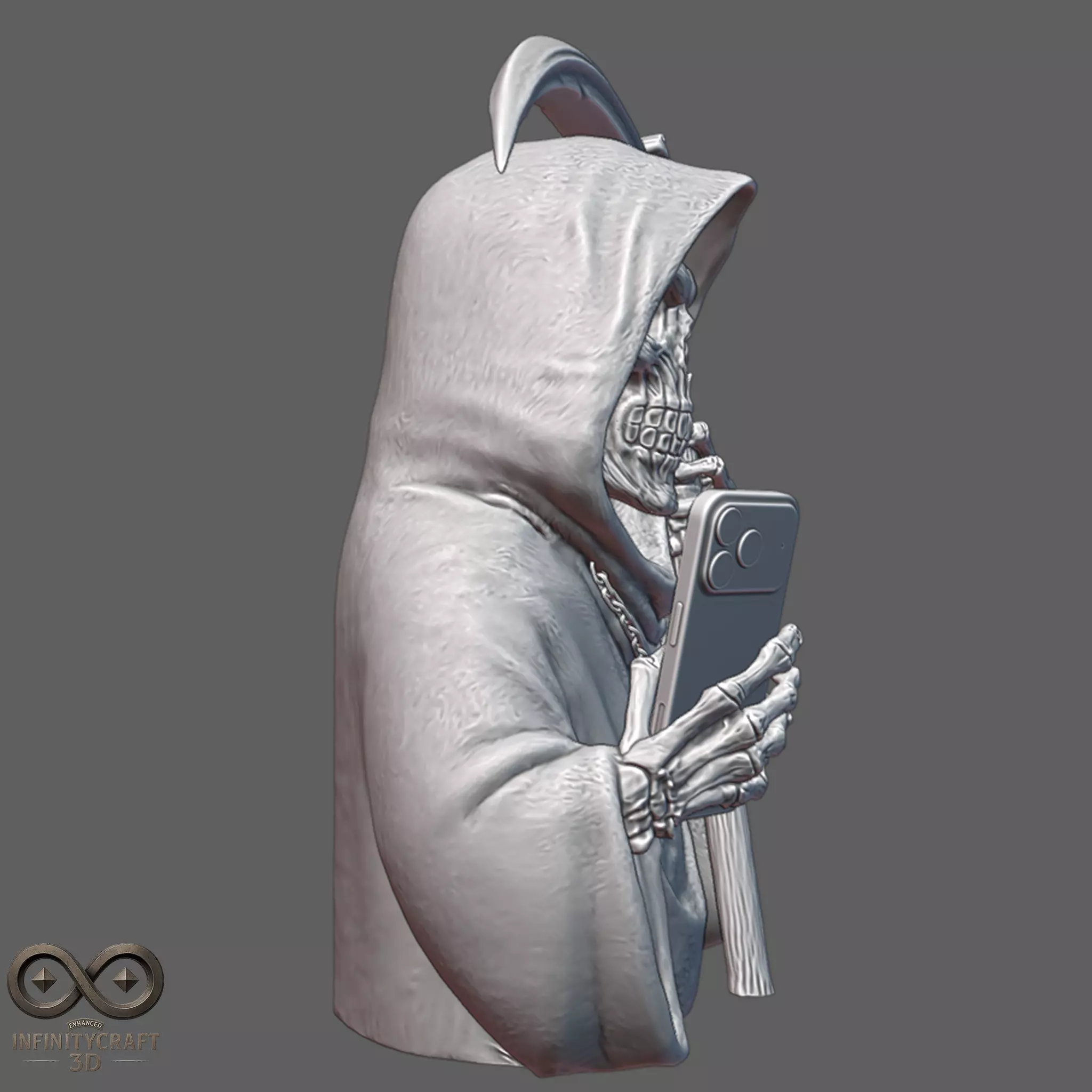 Digital Reaper AI Grim Statue 3D print model_5