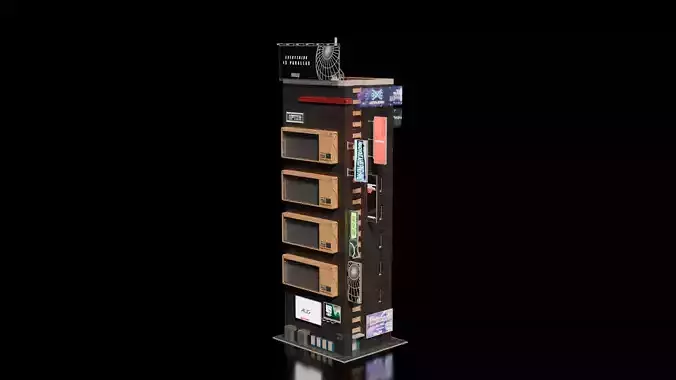 Cyberpunk building 23 3D model