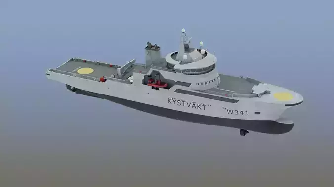KV Bergen Patrol Ship 3D model