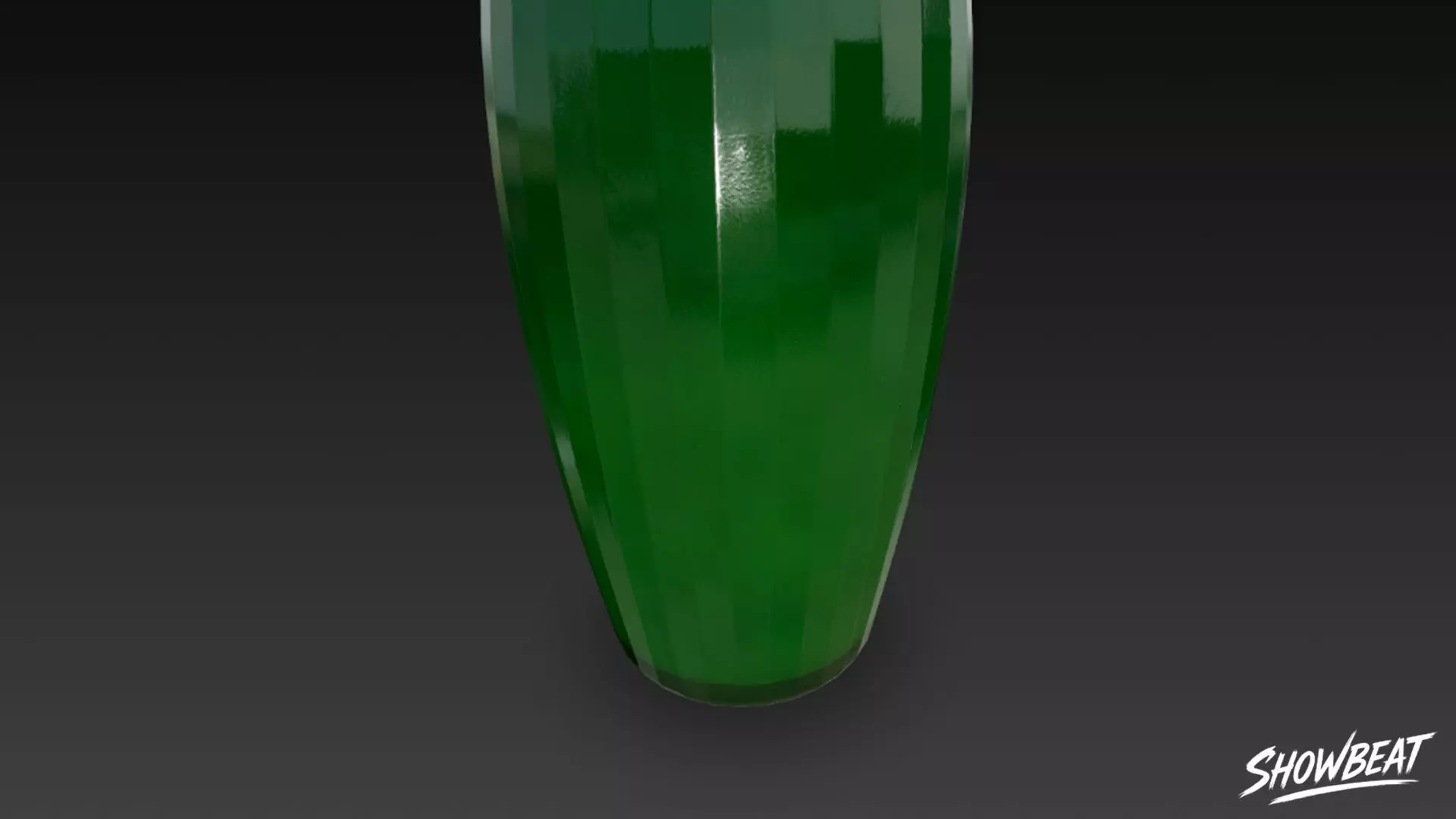 Green Glass Bottle Low-poly 3D model_5