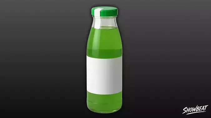 Green Juice Bottle