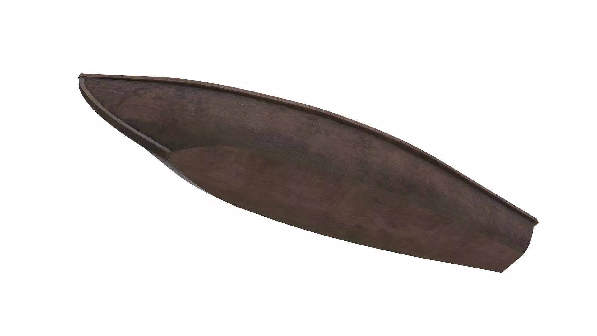 Wooden Boat With Cabin Low-poly PBR Low-poly 3D model_27