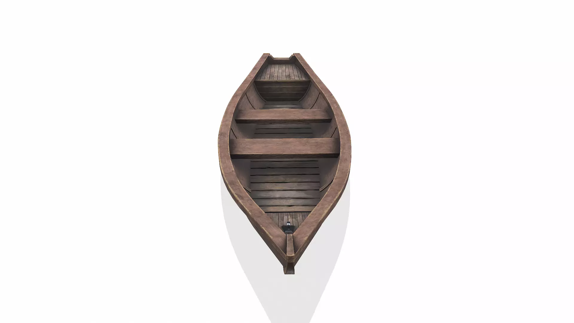 Wooden Boat With Cabin Low-poly PBR Low-poly 3D model_19