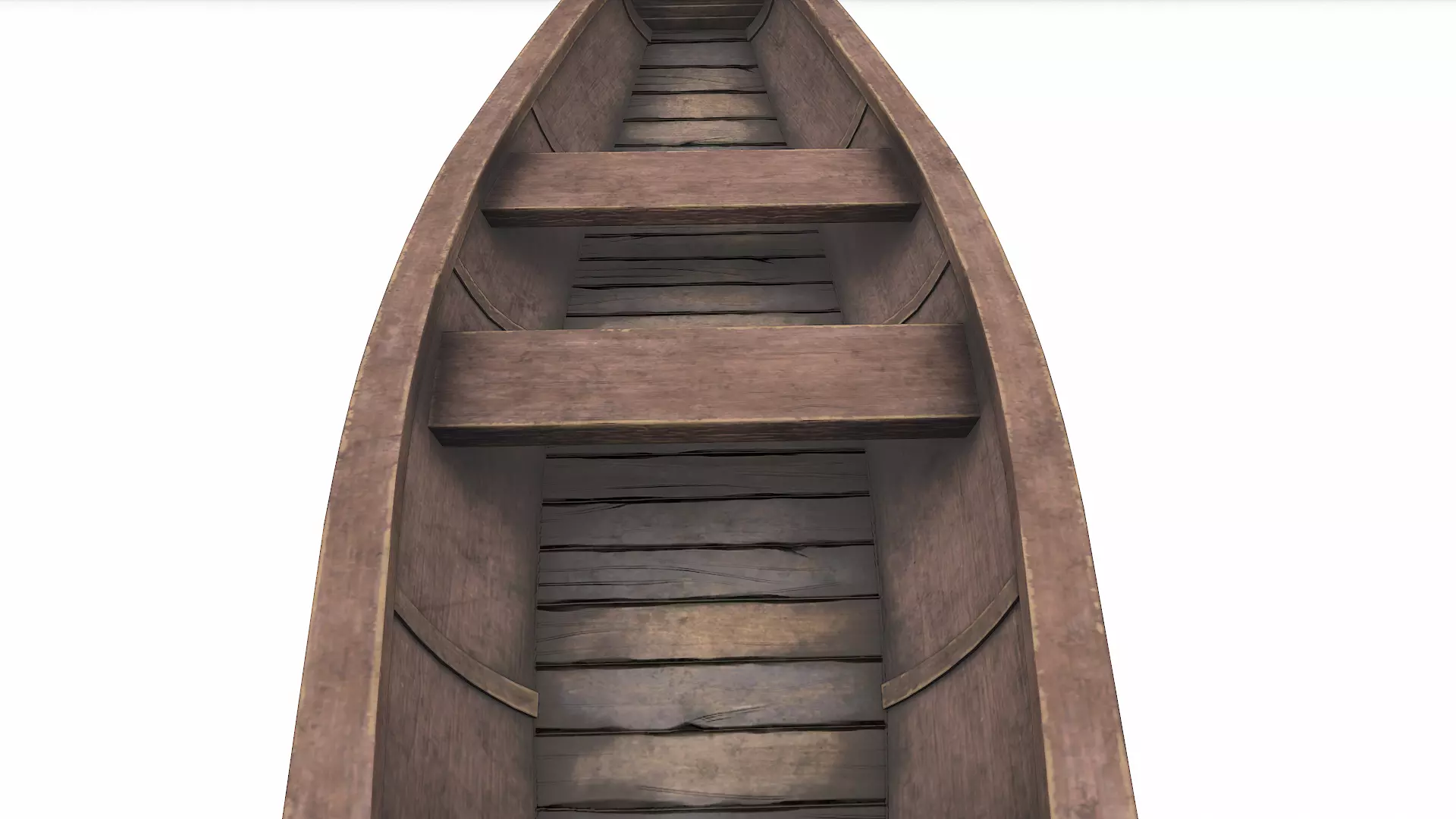 Wooden Boat With Cabin Low-poly PBR Low-poly 3D model_23