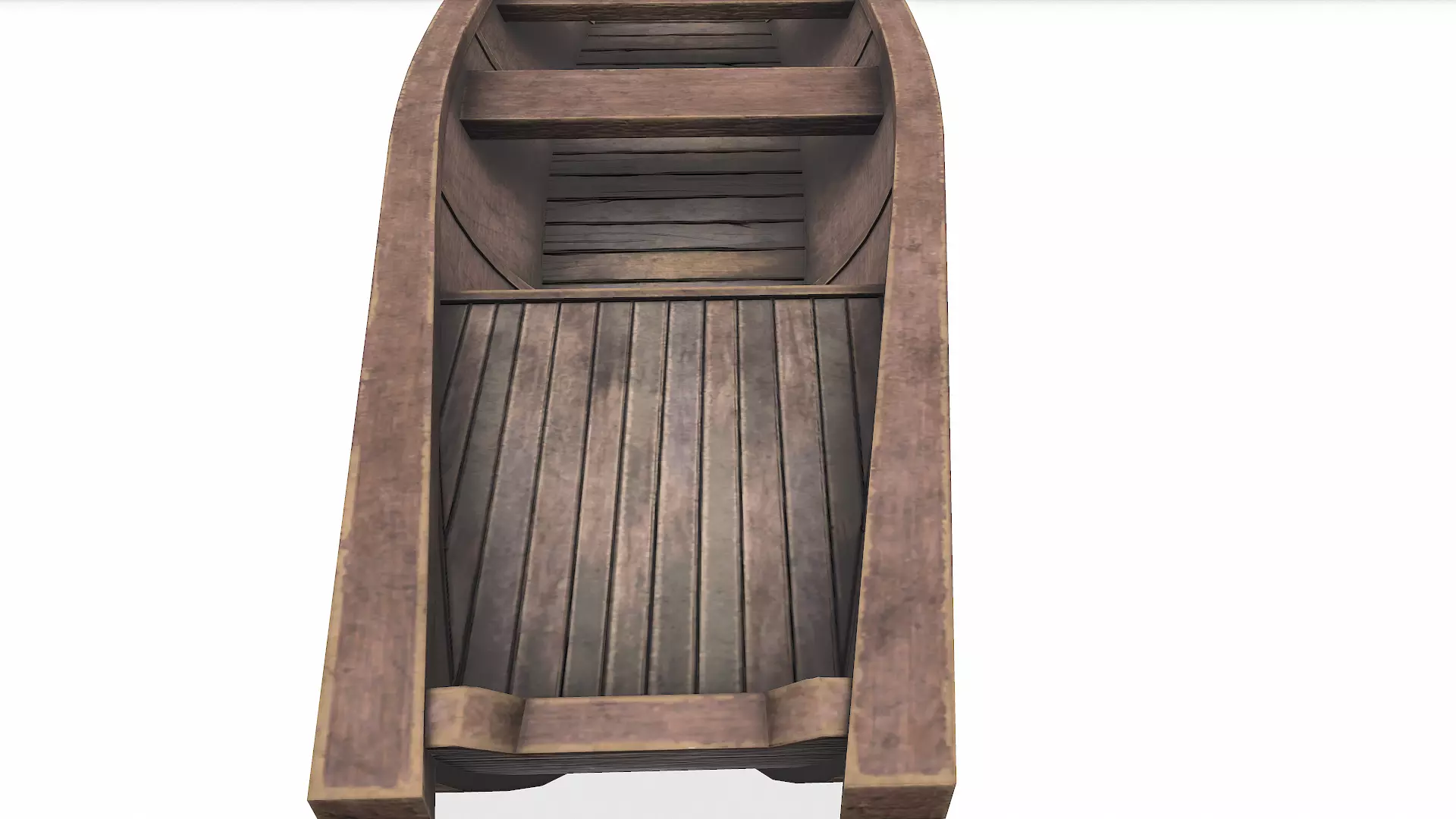 Wooden Boat With Cabin Low-poly PBR Low-poly 3D model_24