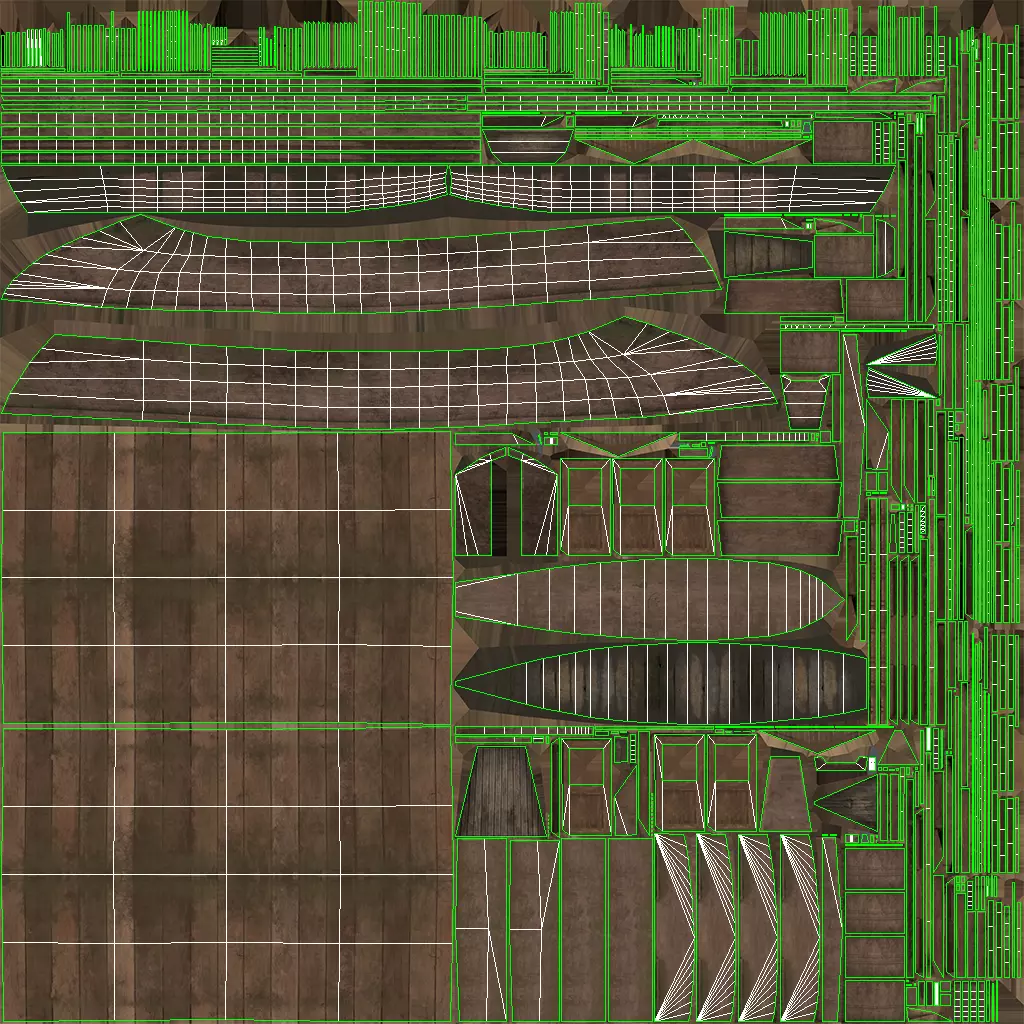 Wooden Boat With Cabin Low-poly PBR Low-poly 3D model_40