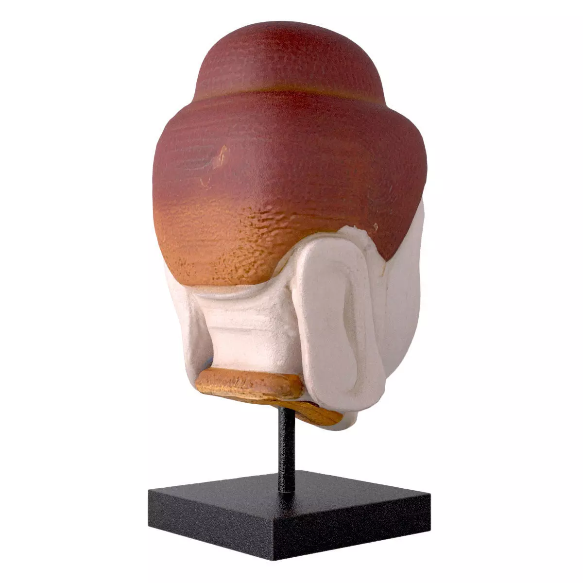 Antique marble Buddha head 3D model_5