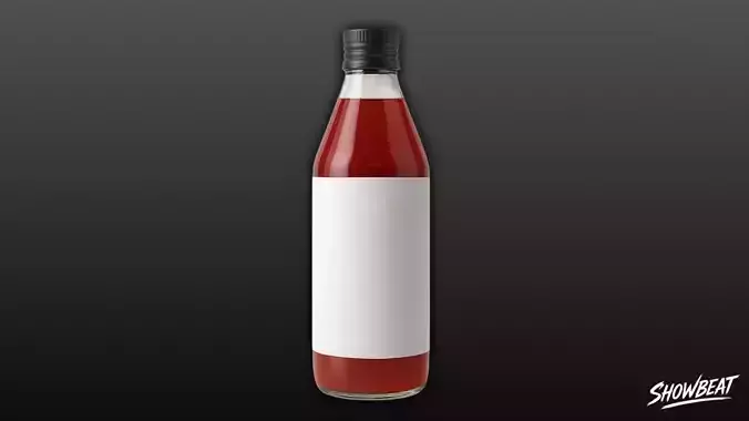 Red Juice Bottle