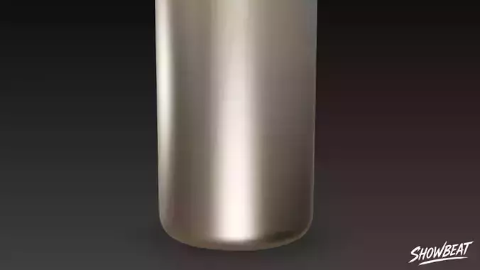 Stainless Steel Water Bottle Low-poly 3D model 5