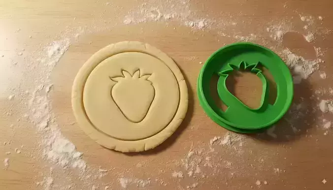 Strawberry Cookie Cutter 3D Print Model