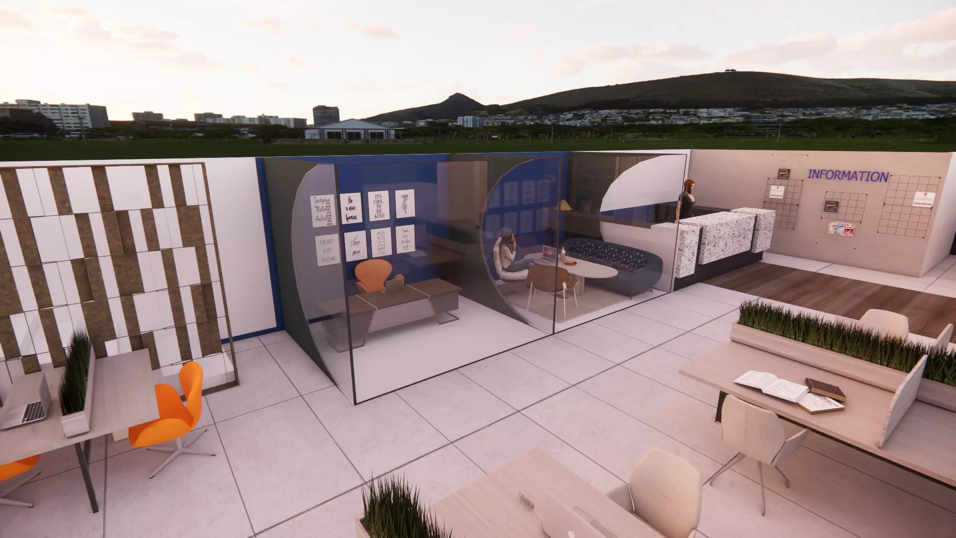 modern office interior design- 3D model_3