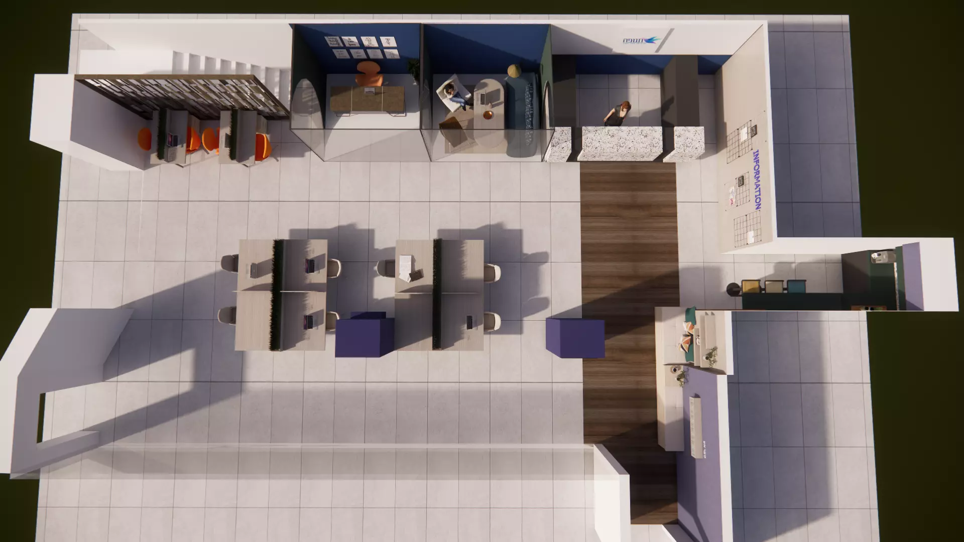 modern office interior design- 3D model_9