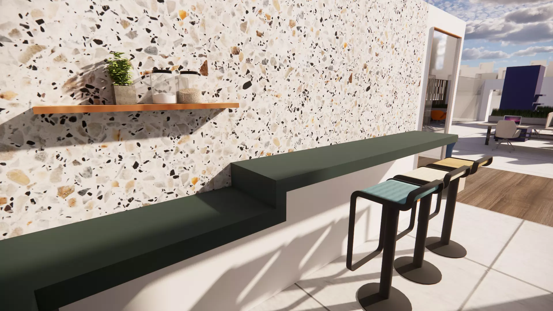 modern office interior design- 3D model_2