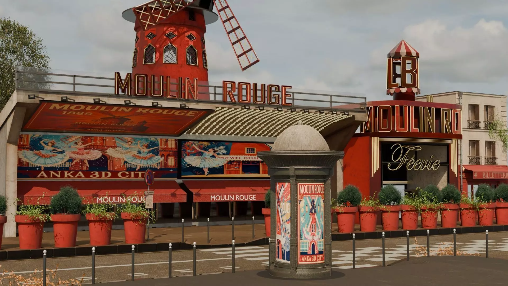 Moulin Rouge Cabaret Low-poly 3D model_3