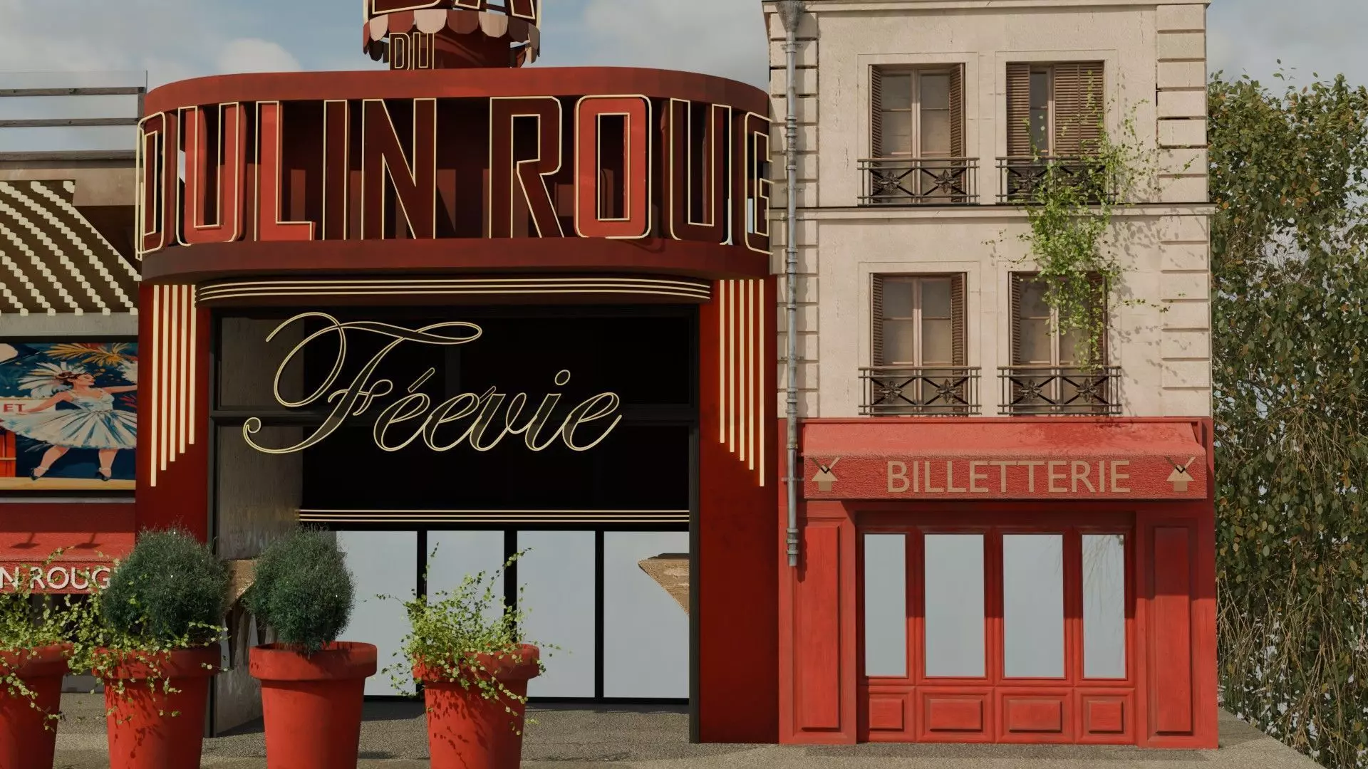 Moulin Rouge Cabaret Low-poly 3D model_6