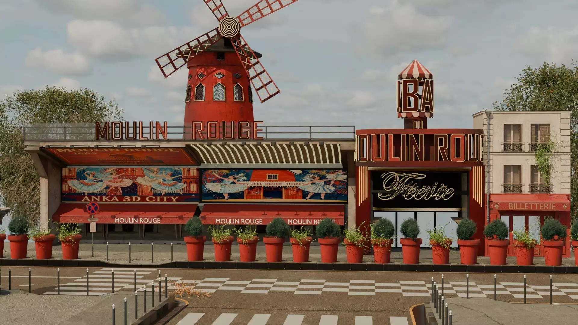 Moulin Rouge Cabaret Low-poly 3D model_9