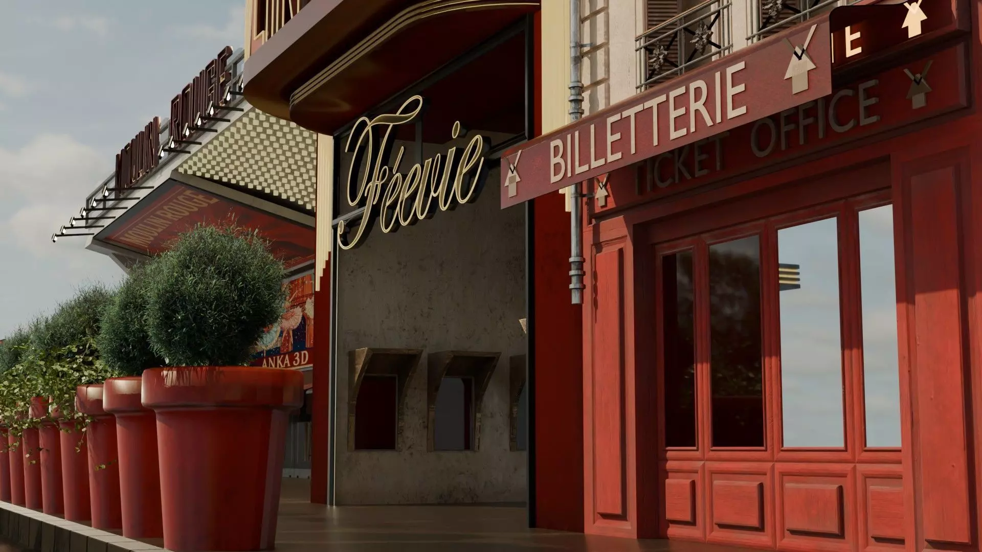 Moulin Rouge Cabaret Low-poly 3D model_10