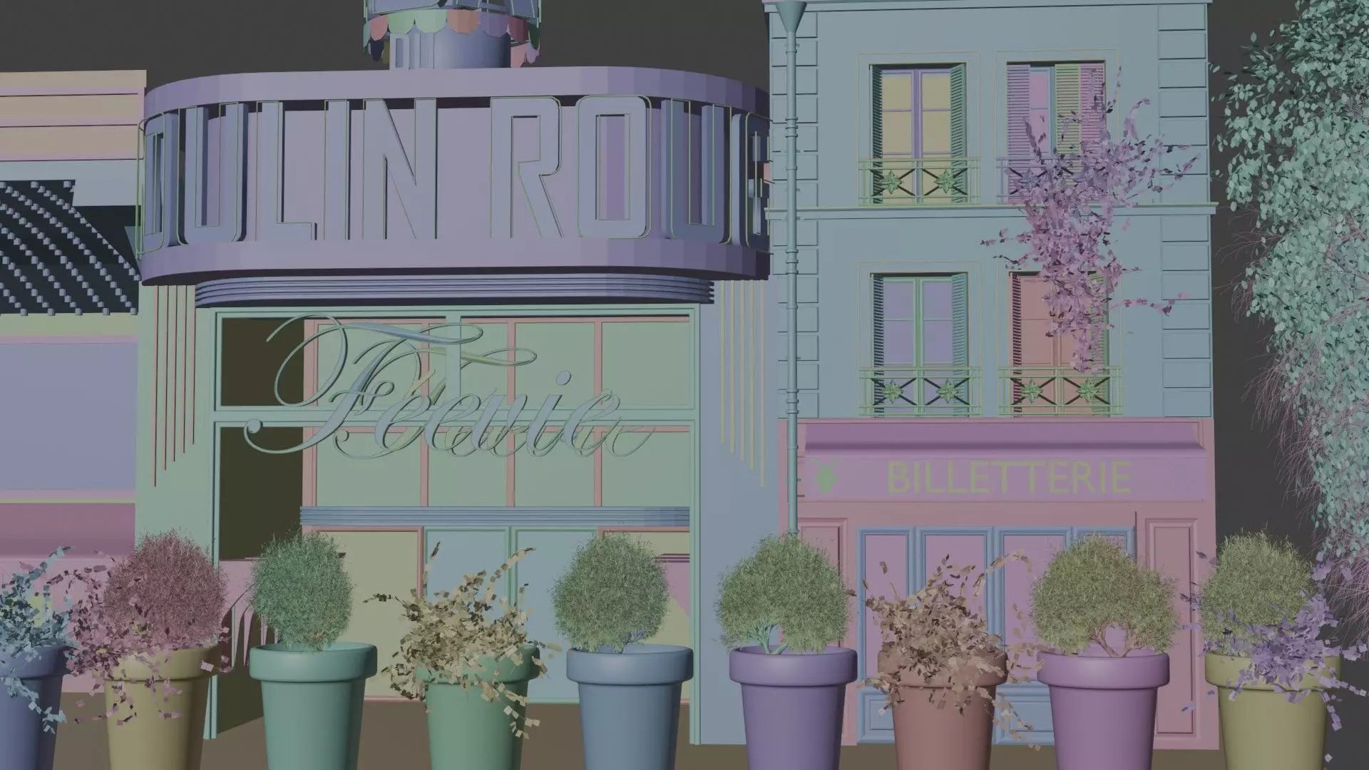 Moulin Rouge Cabaret Low-poly 3D model_17