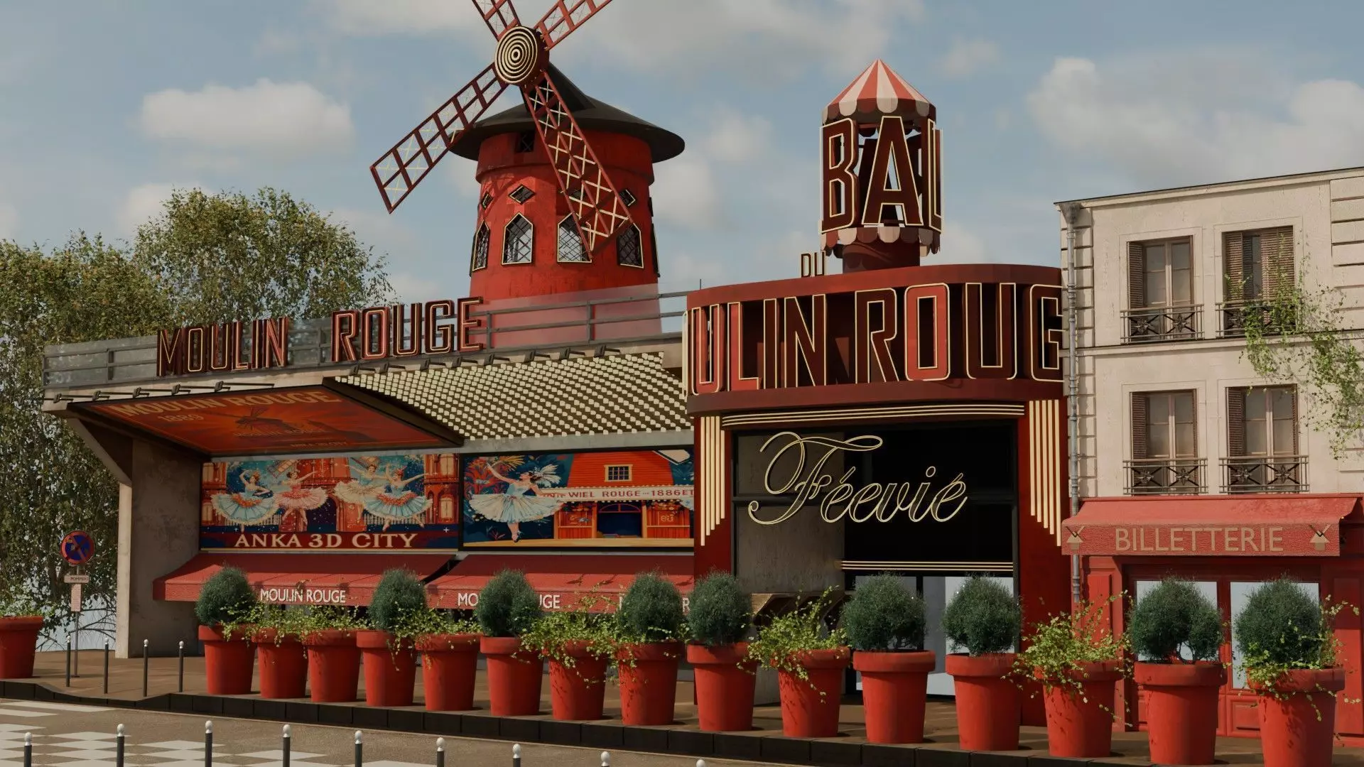 Moulin Rouge Cabaret Low-poly 3D model_4