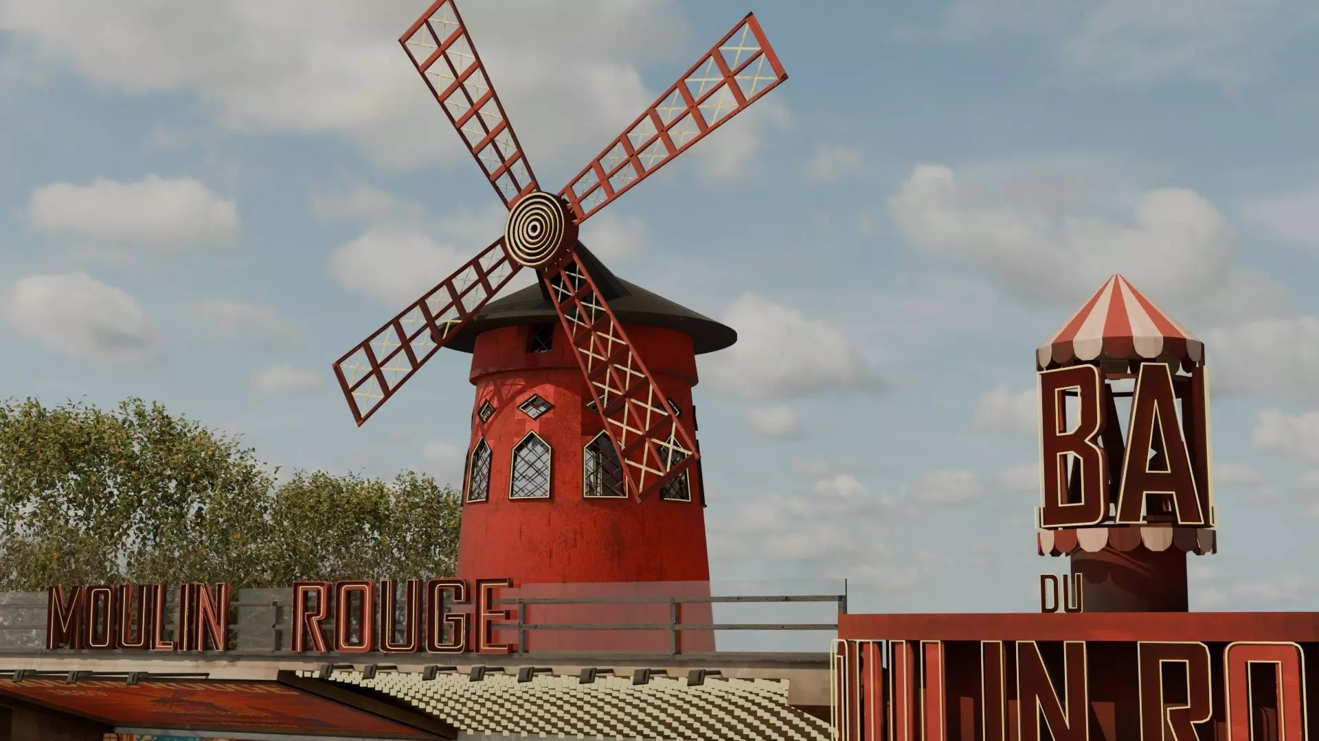 Moulin Rouge Cabaret Low-poly 3D model_5