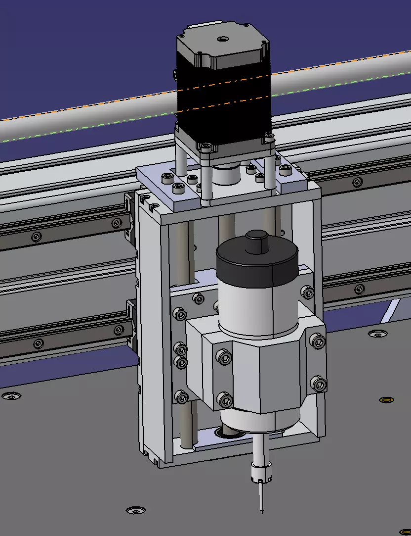 Three-axis engraving machine Low-poly 3D model_4