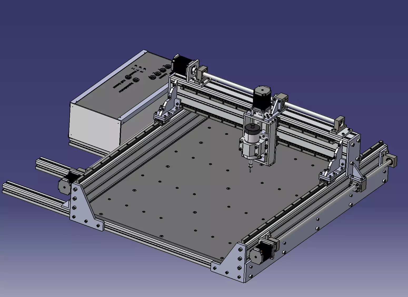 Three-axis engraving machine Low-poly 3D model_2