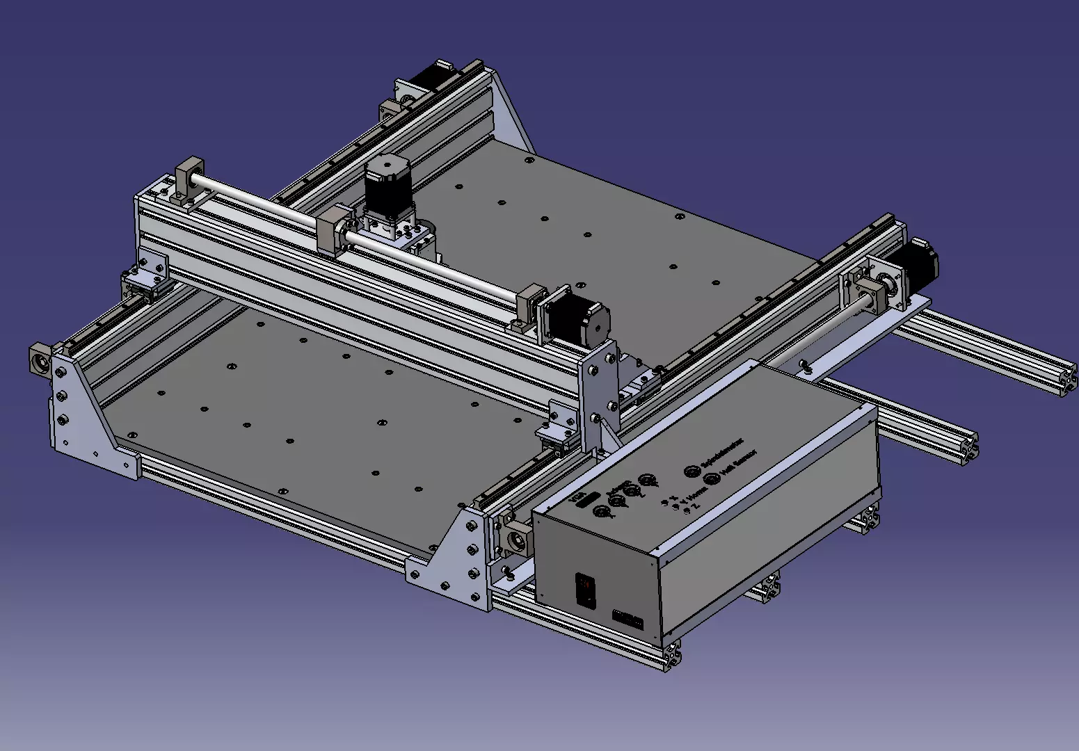 Three-axis engraving machine Low-poly 3D model_5