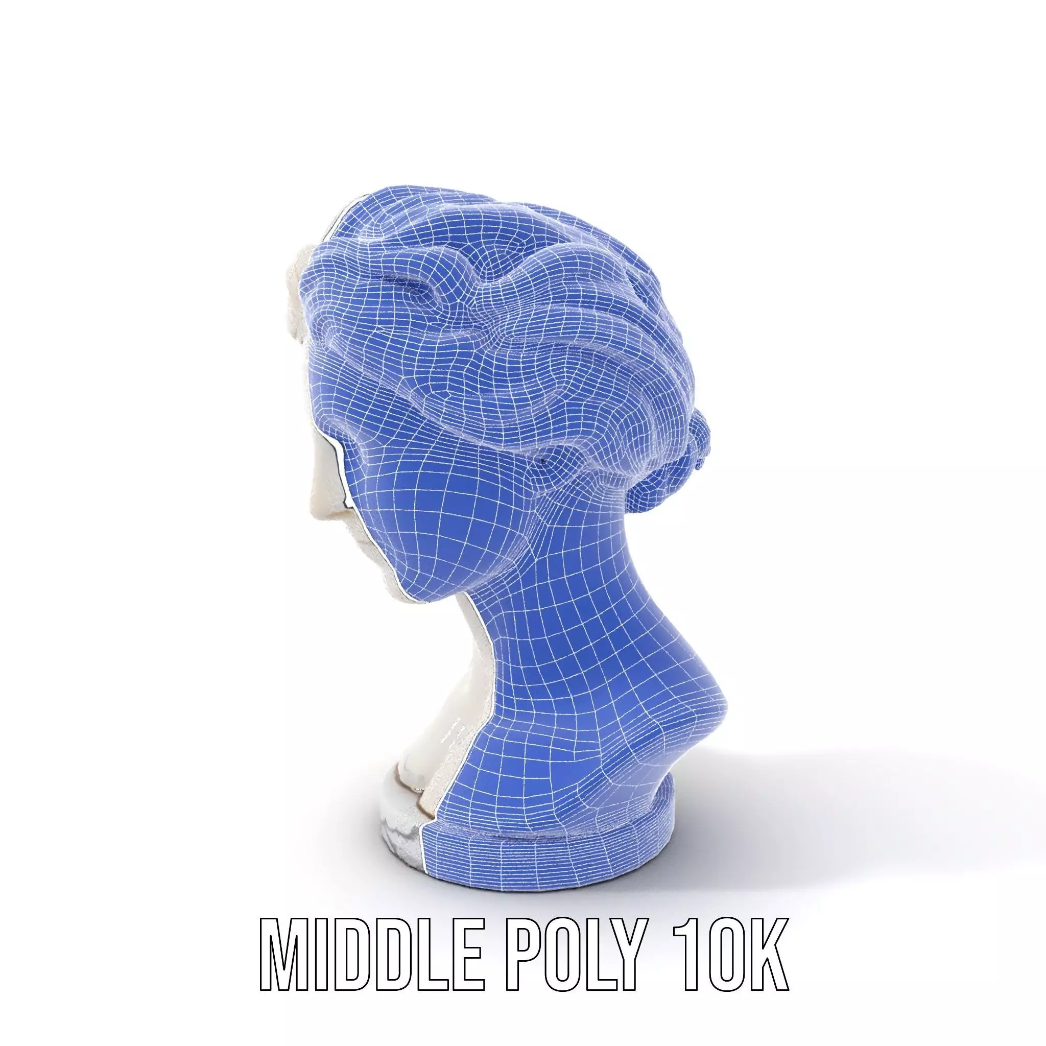White Marble Bust model pack Low-poly 3D model_14