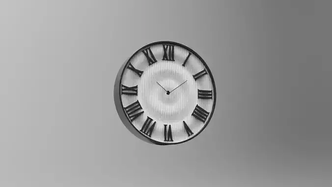 Wall clock 20 cm parametric model