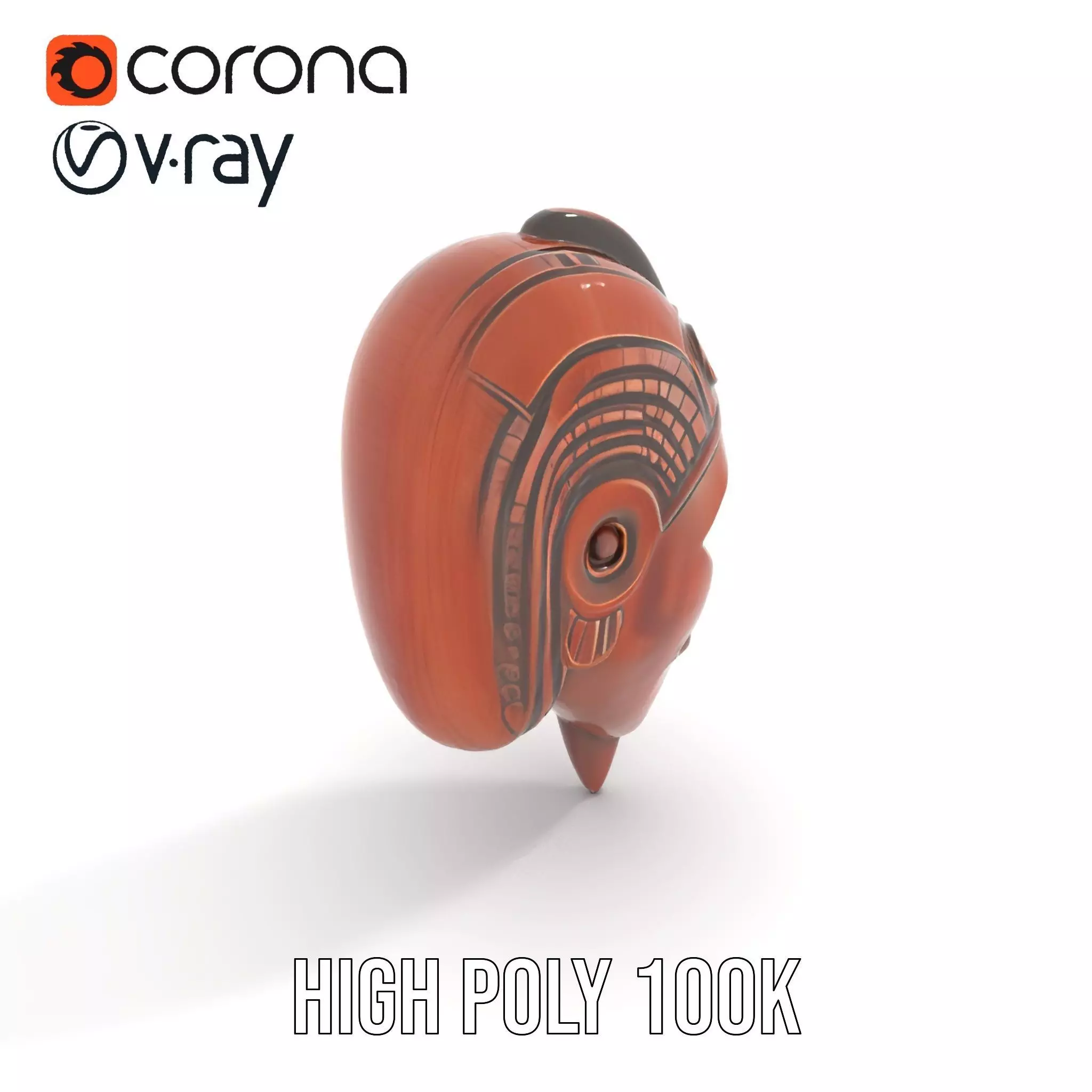 Elegant Tribal Mask model pack Low-poly 3D model_18