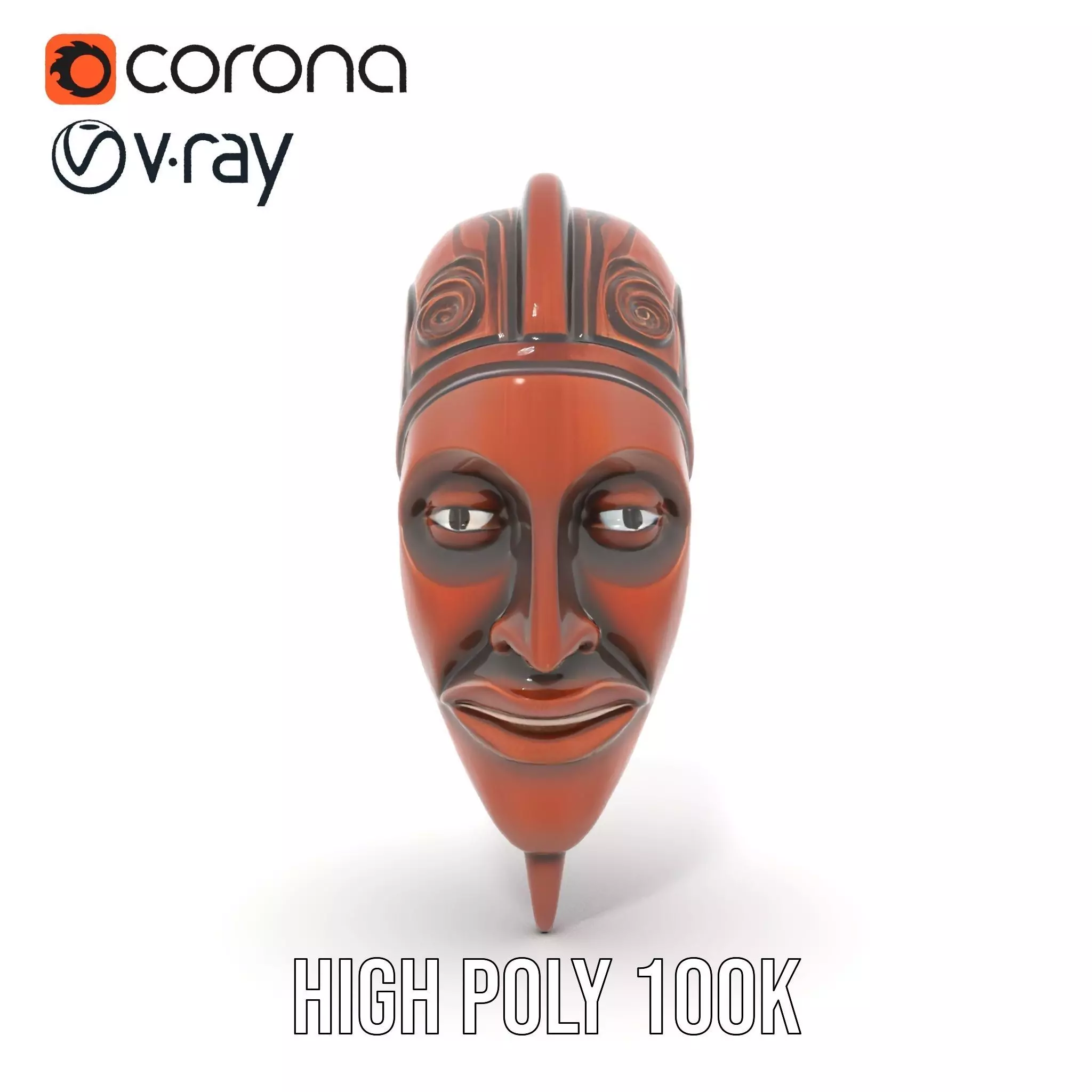 Elegant Tribal Mask model pack Low-poly 3D model_33