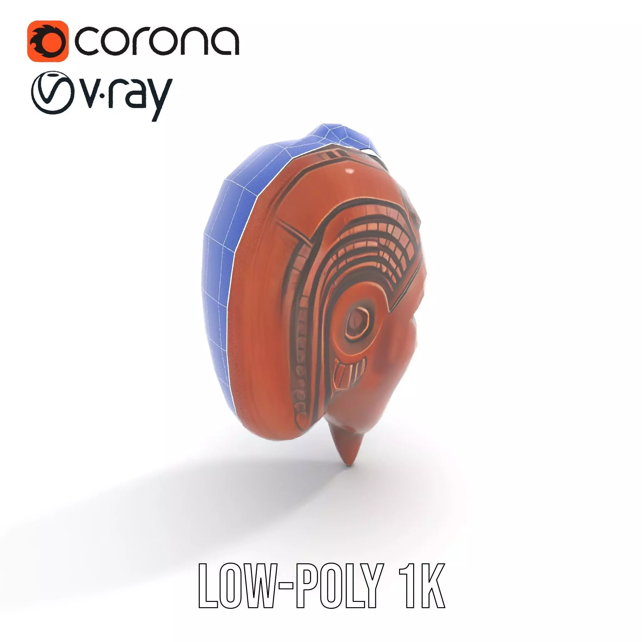 Elegant Tribal Mask model pack Low-poly 3D model_32