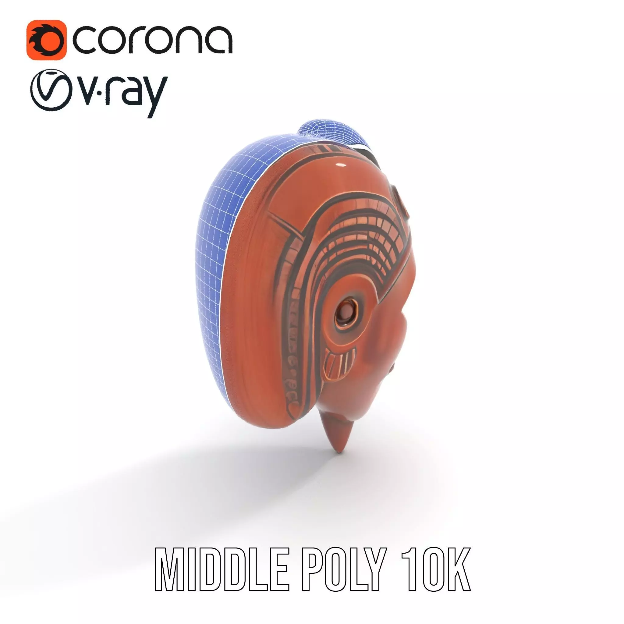 Elegant Tribal Mask model pack Low-poly 3D model_19