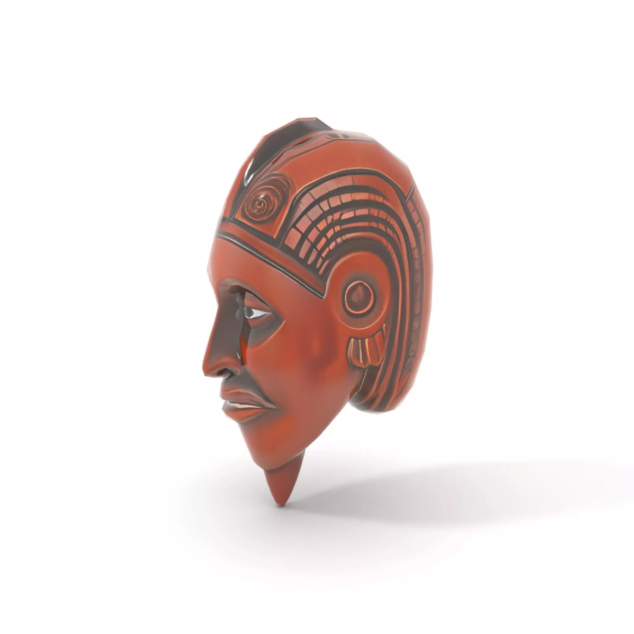 Elegant Tribal Mask model pack Low-poly 3D model_8