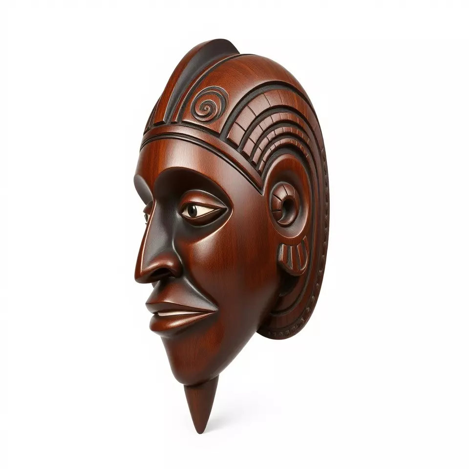 Elegant Tribal Mask model pack Low-poly 3D model_3