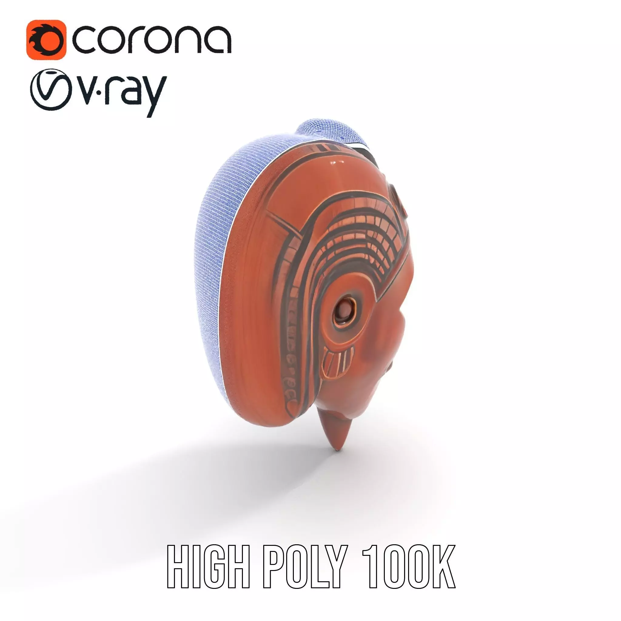 Elegant Tribal Mask model pack Low-poly 3D model_34