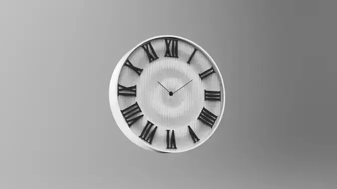Wall clock 60 cm parametric model