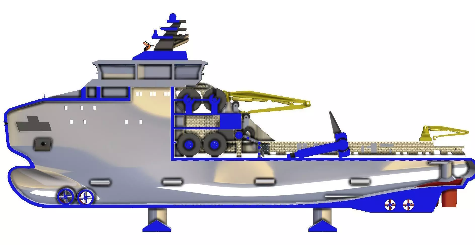 Bourbon and Horizon Arctic Ocean Going Tugs 1m model 3D print model_9