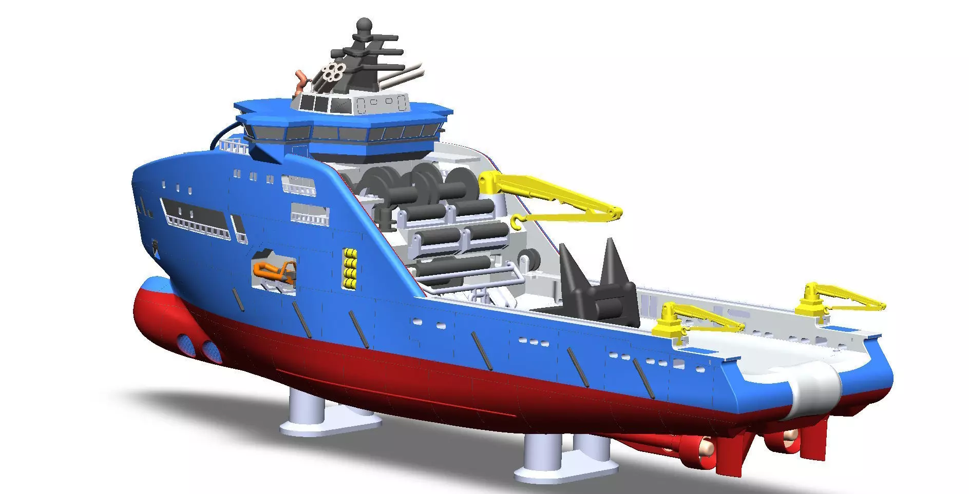 Bourbon and Horizon Arctic Ocean Going Tugs 1m model 3D print model_3