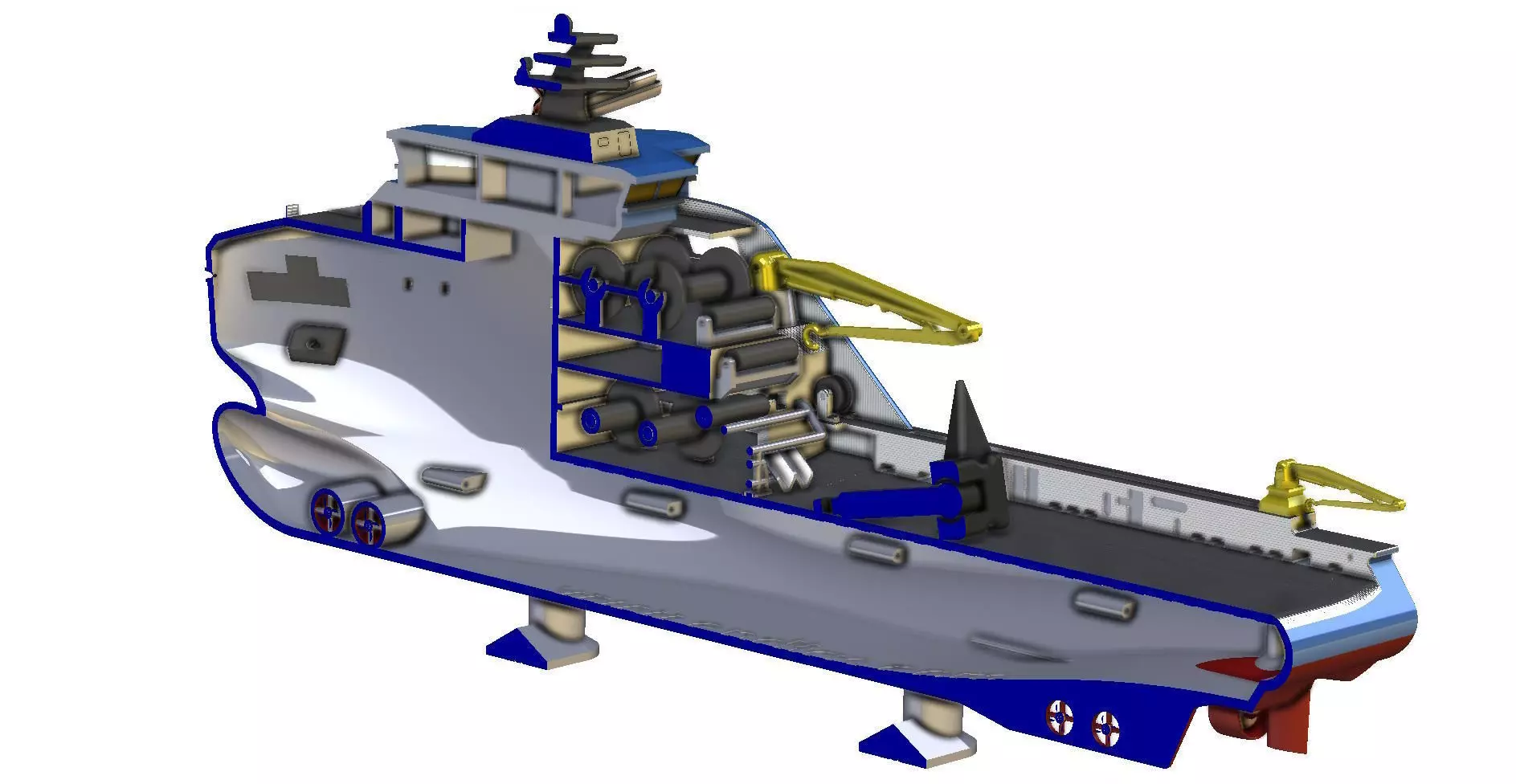 Bourbon and Horizon Arctic Ocean Going Tugs 1m model 3D print model_10