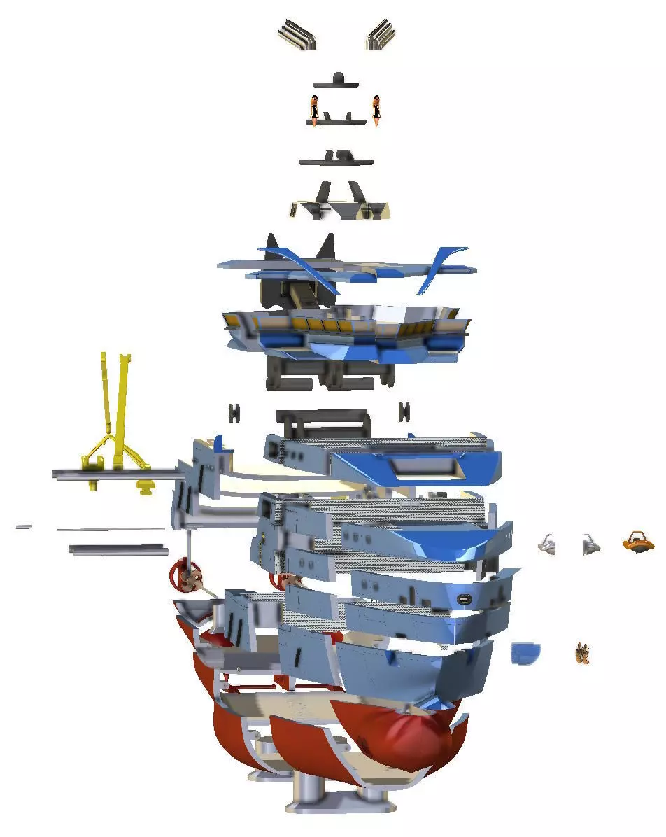 Bourbon and Horizon Arctic Ocean Going Tugs 1m model 3D print model_20