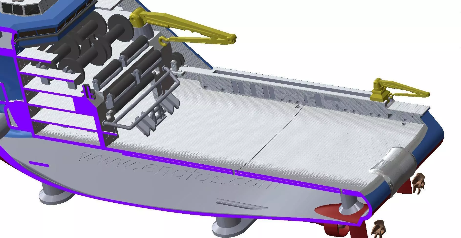 Bourbon and Horizon Arctic Ocean Going Tugs 1m model 3D print model_34