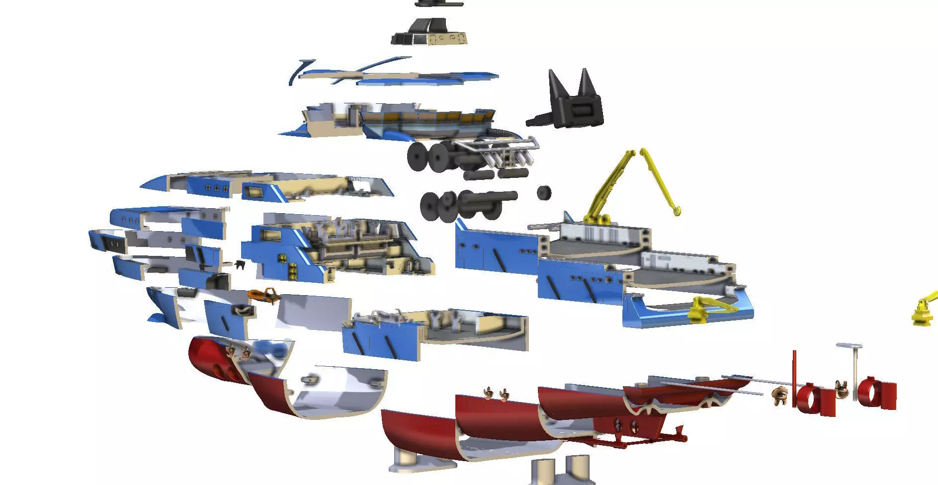 Bourbon and Horizon Arctic Ocean Going Tugs 1m model 3D print model_21