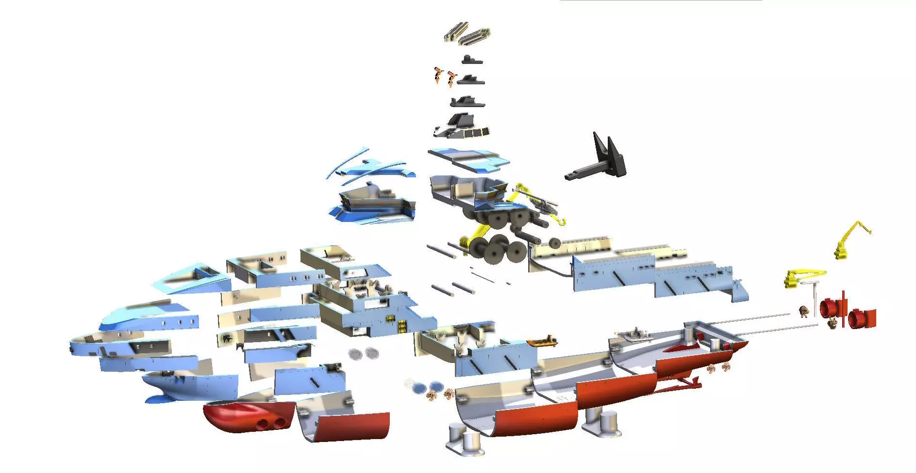 Bourbon and Horizon Arctic Ocean Going Tugs 1m model 3D print model_19