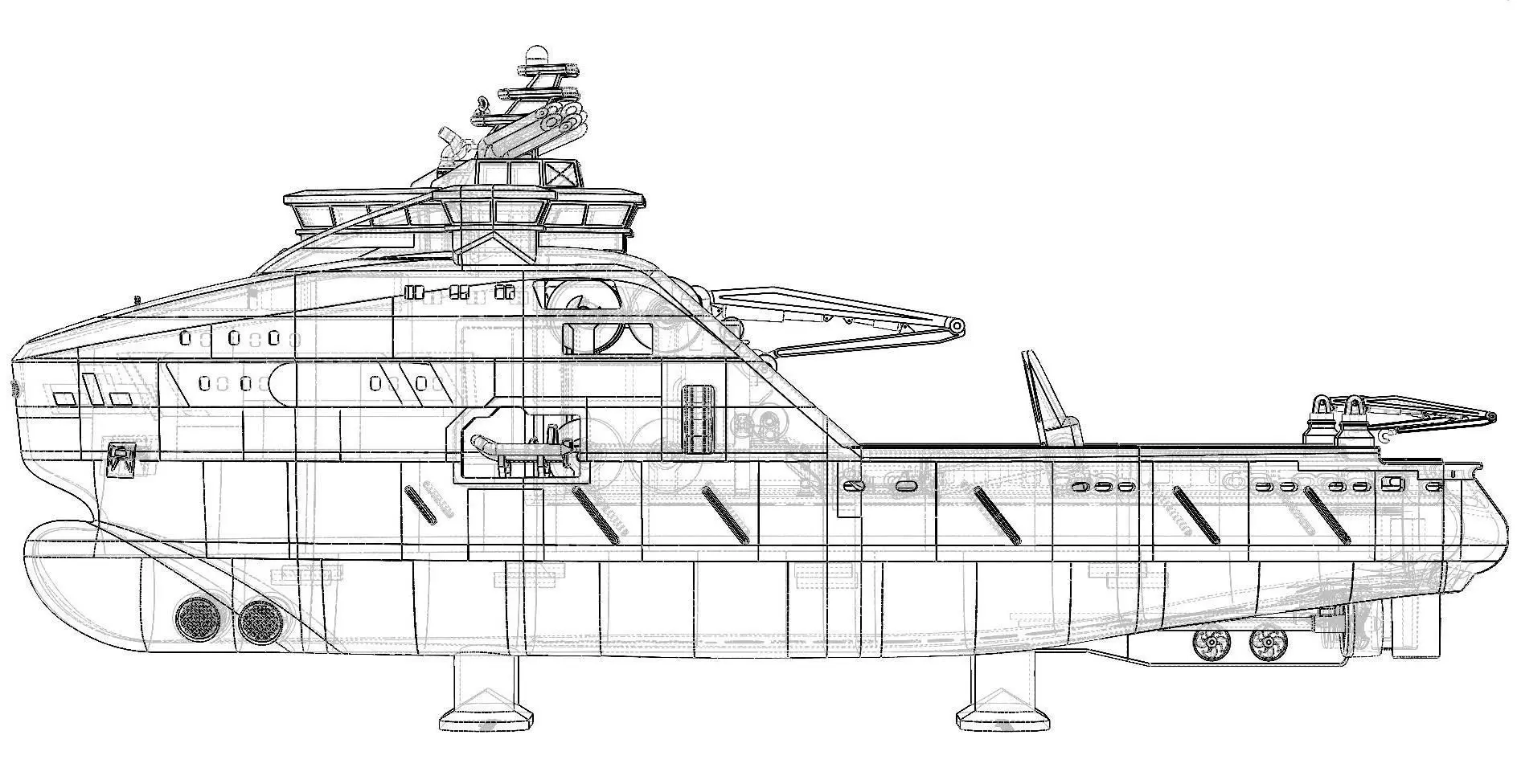 Bourbon and Horizon Arctic Ocean Going Tugs 1m model 3D print model_15