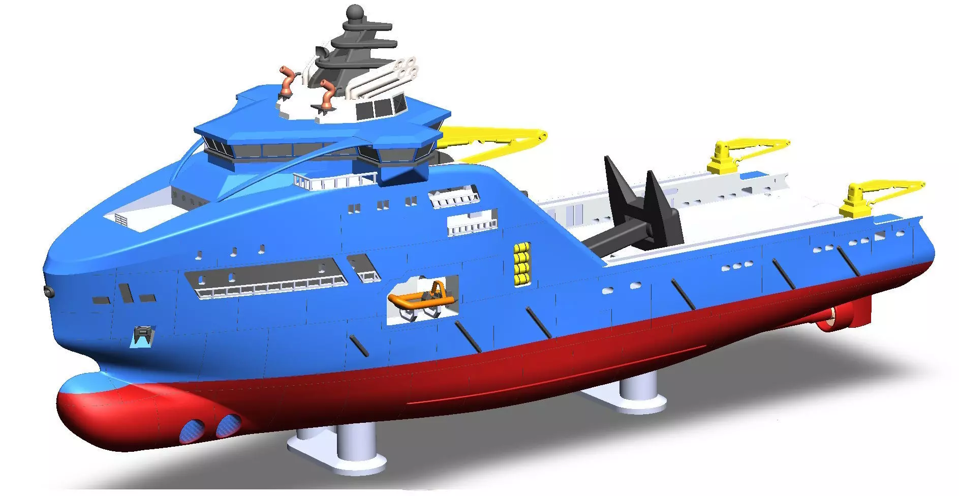 Bourbon and Horizon Arctic Ocean Going Tugs 1m RC READY 3D model